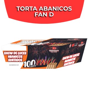 TORTA x 100 TIROS ABANICOS SURTIDOS FAN D